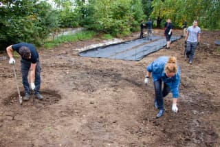 Fireplace and petanque